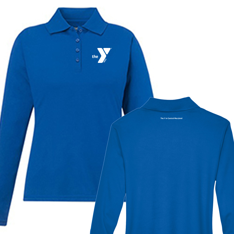 Ladies Long-Sleeve Polo-Royal