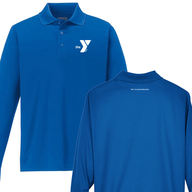 Long-Sleeve Polo-Royal