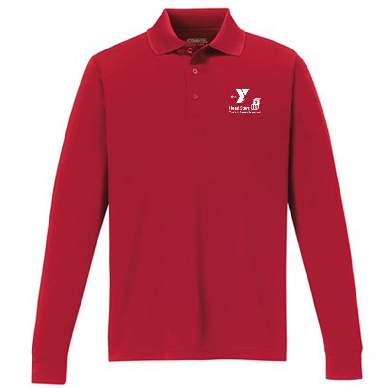 HeadStart Long-Sleeve Piqué Polo - Red