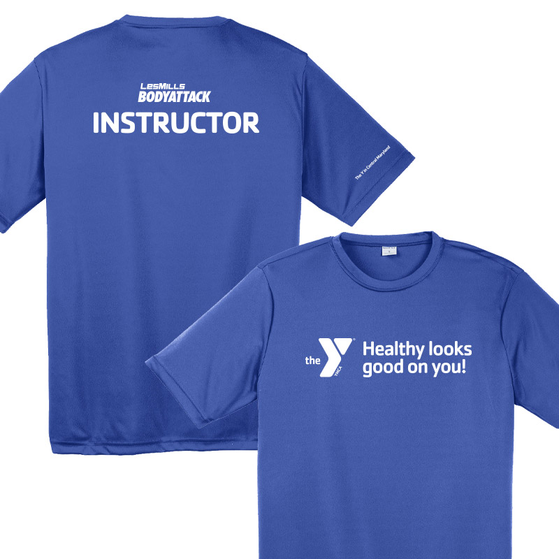 Les Mills Body Attack Competitor Tee: Healthy Looks Good - Royal