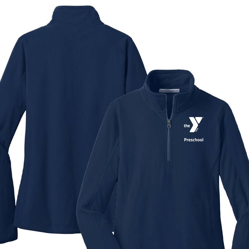 Preschool Ladies Microfleece 1/2-Zip Pullover - Navy