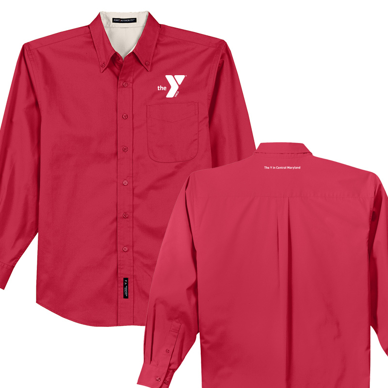 Long Sleeve Easy Care Shirt - Red