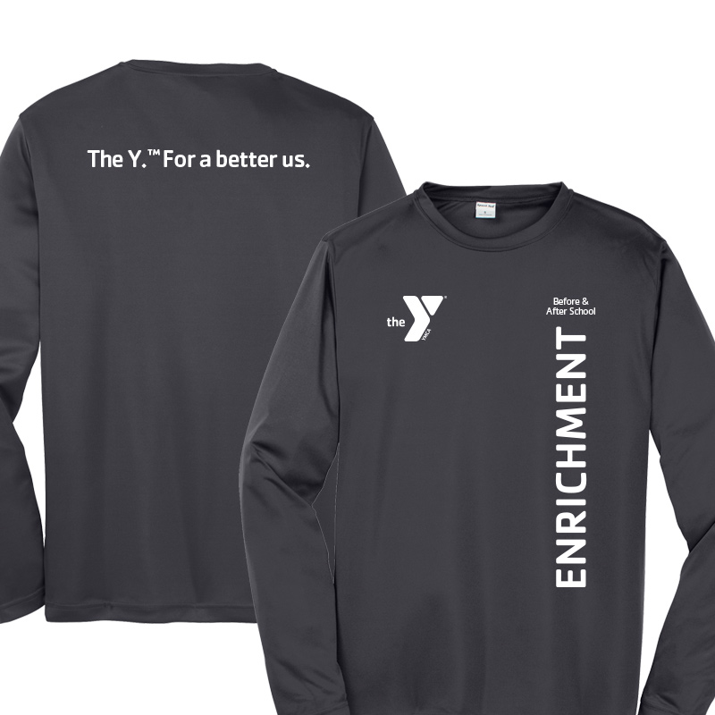 Before and After  Long Sleeve Competitor Tee - Grey