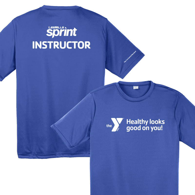 Les Mills Sprint Competitor Tee: Healthy Looks Good - Royal