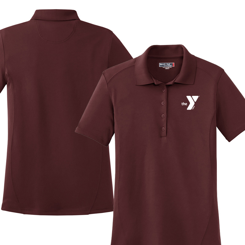 Preschool Ladies Raglan Accent Polo - Maroon