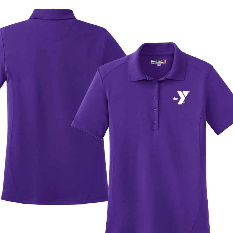 Preschool Ladies Raglan Accent Polo - Purple