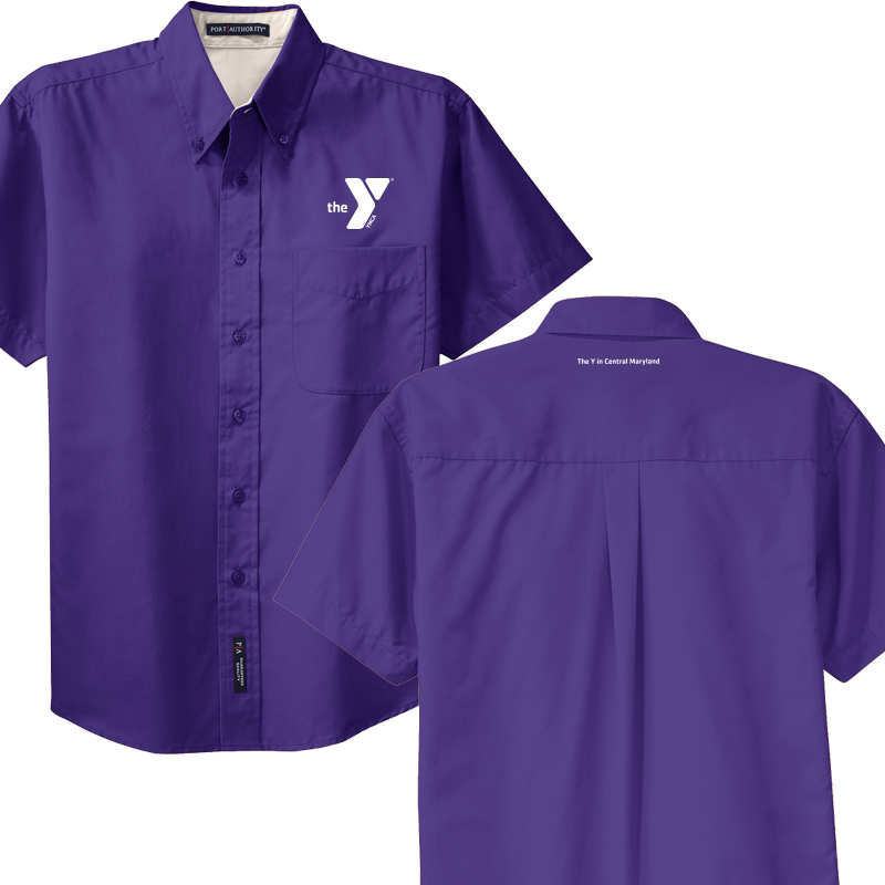 Short Sleeve Easy Care Shirt - Purple